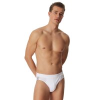 SCHIESSER Mens Briefs 3-Pack - Rio Slip 95/5, Cotton Stretch, side Stripes White M (Medium)