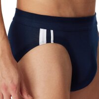 SCHIESSER Mens Briefs 3-Pack - Rio Slip 95/5, Cotton Stretch, side Stripes Dark blue XL (X-Large)