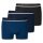 SCHIESSER Herren Shorts 3er Pack - Serie "95/5", Unterhose, Logobund, uni, S-2XL Schwarz/Blau S