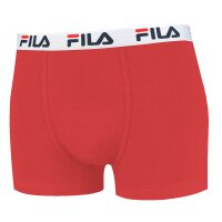 FILA Mens Boxer Shorts, Pack of 2 - Cotton, plain red XL (X-Large)