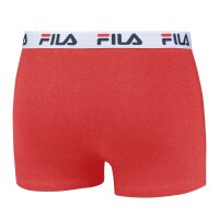 FILA Mens Boxer Shorts, Pack of 2 - Cotton, plain red XL (X-Large)