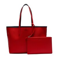 LACOSTE Damen Wendetasche mit Pochete - ANNA Shopping Bag, 35x30x14cm (BxHxT), mehrfarbig Blau/Rot