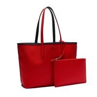LACOSTE Damen Wendetasche mit Pochete - ANNA Shopping Bag, 35x30x14cm (BxHxT), mehrfarbig Blau/Rot