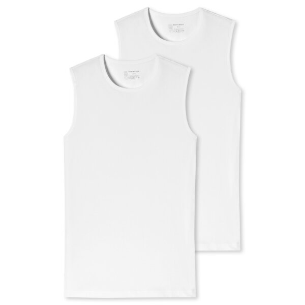 SCHIESSER Herren Tanktop 2er Pack - Serie "95/5", Rundhals, S-4XL Weiß 3XL