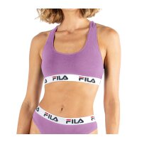 FILA Ladies Bustier - unpadded Bra, without Hanger, Cotton, unicolor Purple M (Medium)