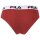 FILA Damen Slip - Regular Waist, Brief mit breitem Logo-Bund, Baumwolle, einfarbig Rot XL (X-Large)