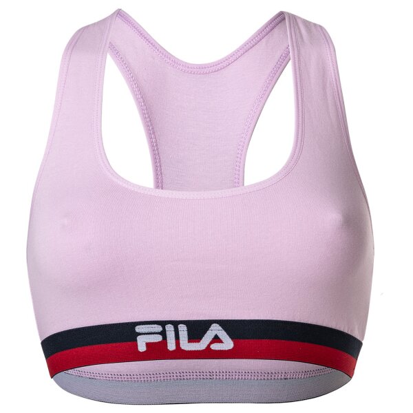 FILA Ladies Bustier - Bra, Sports Bra, Racerback, Cotton Stretch, plain, XS-XL Purple XS (X-Small)