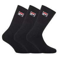 FILA Unisex 3 Pair Socks - Terry Tennis Socks, Crew Socks, Logo