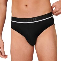 SCHIESSER Herren Slip 3er Pack - Rio Slip, Serie "95/5", Logobund, S-XXL Schwarz/Grau S