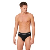 SCHIESSER Herren Slip 3er Pack - Rio Slip, Serie "95/5", Logobund, S-XXL Schwarz/Grau S