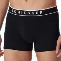 SCHIESSER Mens Shorts 3-Pack - Series "95/5", Logo Waistband, S-XXL Black XL (X-Large)