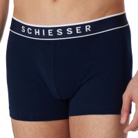 SCHIESSER Herren Shorts 3er Pack - Serie "95/5", Logobund, S-XXL Dunkelblau S