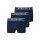 SCHIESSER Mens Shorts 3-Pack - Series "95/5", Logo Waistband, S-XXL Dark blue XL (X-Large)