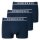SCHIESSER Mens Shorts 3-Pack - Series "95/5", Logo Waistband, S-XXL Dark blue XL (X-Large)