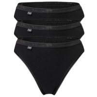 Sloggi Damen Slip Tai, 3er Pack - Basic+, einfarbig Schwarz 38