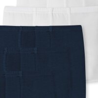 SCHIESSER Jungen Shorts 5er Pack - Unterhose, Pants, uni/gemustert, 98-140 Dunkelblau/Weiß 98