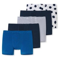 SCHIESSER Jungen Shorts 5er Pack - Unterhose, Pants, uni/gemustert, 98-140 Mehrfarbig (3) 92