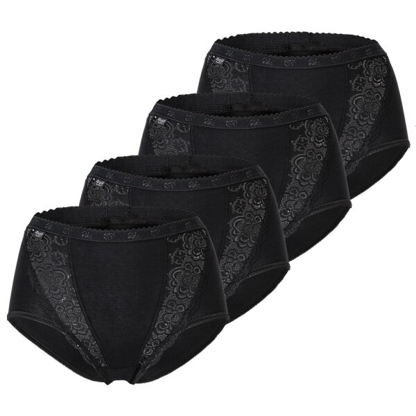 Sloggi ladies briefs - Chic, Maxi, 4-pack, solid colour Black 12