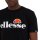 ellesse Mens T-Shirt SL PRADO TEE - Short Sleeve, Crewneck, Round Neck, Logo Print Black S (Small)
