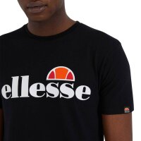 ellesse Mens T-Shirt SL PRADO TEE - Short Sleeve, Crewneck, Round Neck, Logo Print Black M (Medium)