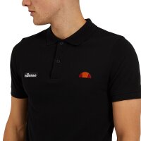 ellesse Herren Polo-Shirt MONTURA - Pique, Kurzarm, Flachstrick-Kragen, Logo Schwarz S