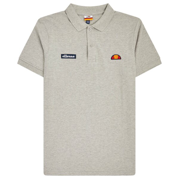 ellesse mens polo shirt MONTURA - pique, short sleeve, flat knit collar, logo Grey M (Medium)