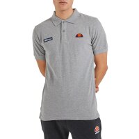 ellesse Herren Polo-Shirt MONTURA - Pique, Kurzarm, Flachstrick-Kragen, Logo Grau M