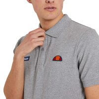 ellesse Herren Polo-Shirt MONTURA - Pique, Kurzarm, Flachstrick-Kragen, Logo Grau M