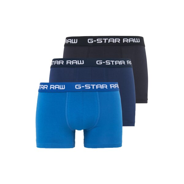 G-STAR Herren Shorts 3er Pack - Classic Trunk, Logobund Blau XL