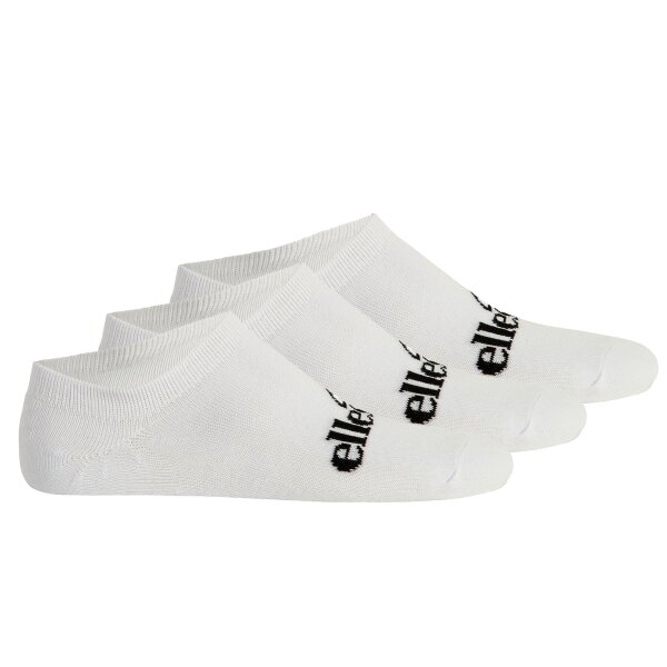 ellesse Unisex Sneaker Socks FRIMO, 3 Pair - No Show Socks, Sport, Logo White 40-43 (UK 6-8.5)