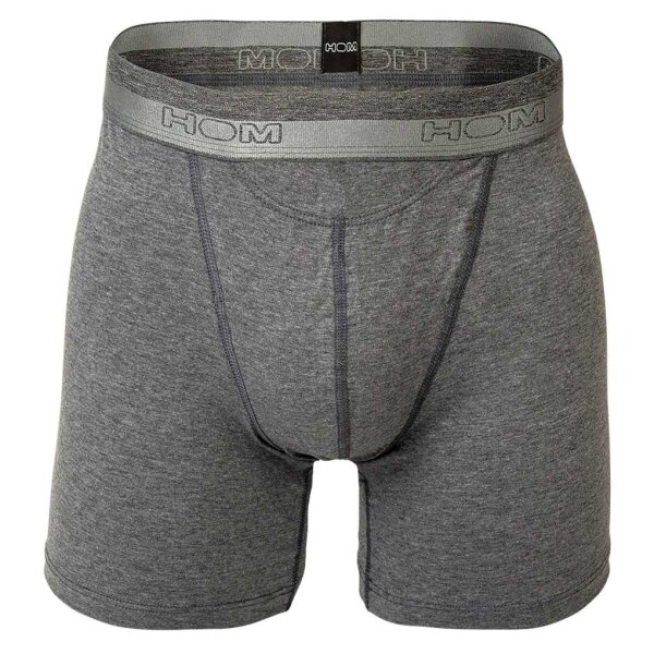 HOM Mens Long Boxer Brief - HO1, Shorts, Underwear, plain Grey S (Small)