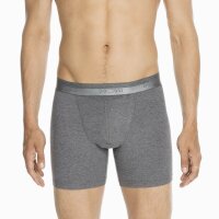 HOM Mens Long Boxer Brief - HO1, Shorts, Underwear, plain Grey S (Small)