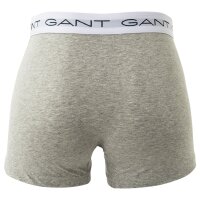 GANT Herren Boxer Shorts, 3er Pack - Trunks, Cotton Stretch Schwarz/Weiß/Grau S