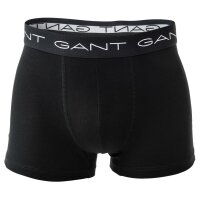 GANT Herren Boxer Shorts, 3er Pack - Trunks, Cotton Stretch Schwarz/Weiß/Grau S