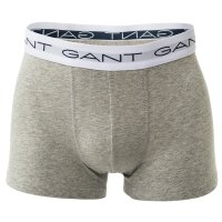 GANT Mens Boxer Shorts, 3-Pack - Trunks, Cotton Stretch Black/White/Gray S (Small)