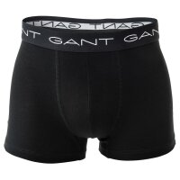 GANT Mens Boxer Shorts, 3-Pack - Trunks, Cotton Stretch Black S (Small)