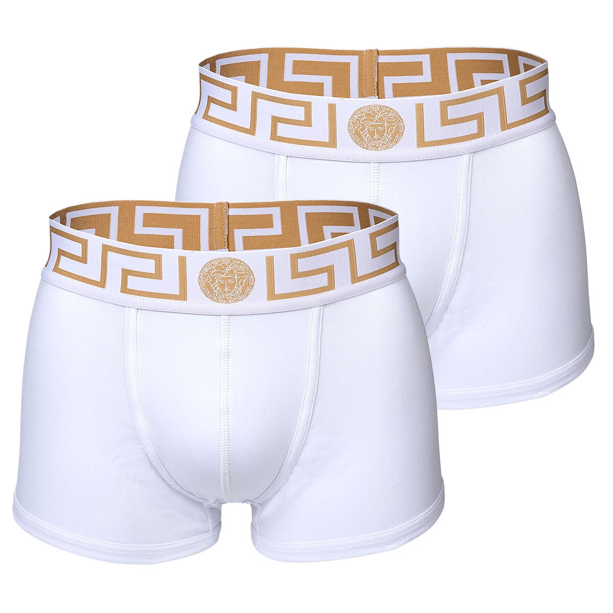 Versace 2 Boxer Aus Stretch-baumwolle in Weiß für Herren Herren Bekleidung Unterwäsche Boxershorts 