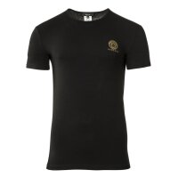 VERSACE Mens T-shirt, 2-pack - Undershirt, Crew Neck, Stretch Cotton Black S (Small)