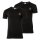 VERSACE Mens T-shirt, 2-pack - Undershirt, Crew Neck, Stretch Cotton Black S (Small)