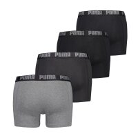 PUMA Mens Boxer Shorts, 4-pack - Basic Boxer ECOM, Cotton Stretch, Everyday Black/Grey S (Small)