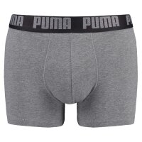 PUMA Mens Boxer Shorts, 4-pack - Basic Boxer ECOM, Cotton Stretch, Everyday Black/Grey S (Small)