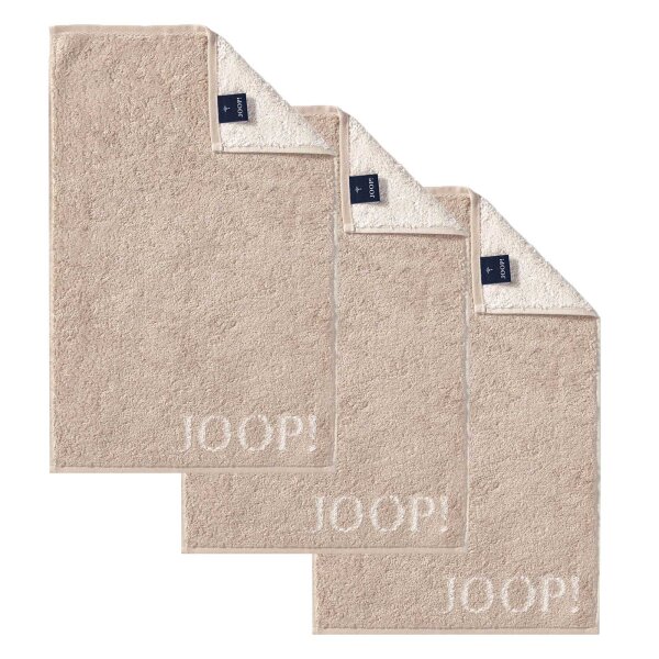 JOOP! guest towel Classic terry collection, 3-pack - terry towelling Beige 30x50cm