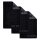 JOOP! Gästetuch Classic Frottierkollektion, 3er Pack - Walkfrottier Schwarz 30x50cm