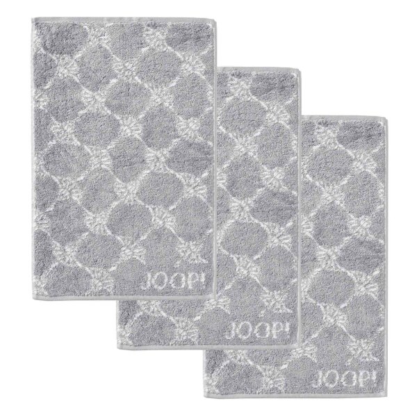 JOOP! guest towel Classic terry collection, 3-pack - terry towelling Grey Cornflower 30x50cm