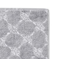 JOOP! Gästetuch Classic Frottierkollektion, 3er Pack - Walkfrottier Grau Cornflower 30x50cm
