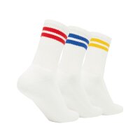 ellesse Unisex Sportsocken PULLO im Pack - Tennissocken, Vorteilspack, Crew Socken, Logo Weiß/Bunt EU 43-46,5 3er Pack (1x3P)