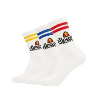 ellesse Unisex Sportsocken PULLO im Pack - Tennissocken, Vorteilspack, Crew Socken, Logo Weiß/Bunt EU 43-46,5 3er Pack (1x3P)