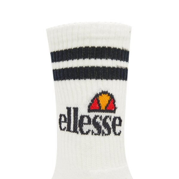 ellesse Unisex Sportsocken PULLO im Pack - Tennissocken, Vorteilspack, Crew Socken, Logo Weiß EU 43-46,5 3er Pack (1x3P)