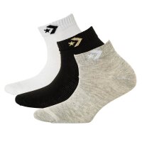 Converse Ladies Socks 3 Pack - Quarter, Solid Color, Logo
