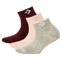 Converse Ladies Socks 3 Pack - Quarter, Solid Color, Logo